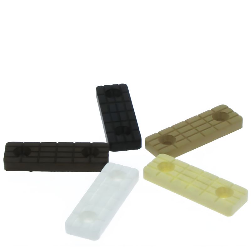 Alunecator din plastic rectangular, bej (50 buc)