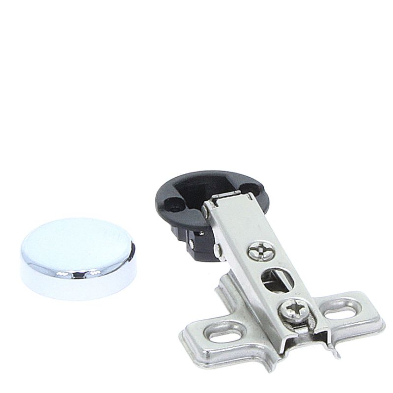 Balama HDD aplicata 95 grade pentru usi sticla cu capac rotund crom