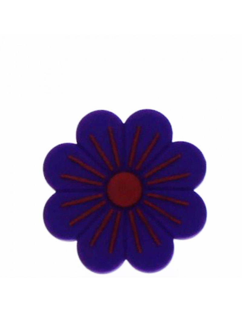 Buton floare mov din plastic flexibil 38730.79 (2 buc)