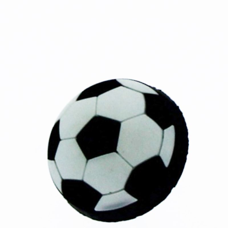 Buton minge fotbal alb/negru din plastic flexibil 38744.98