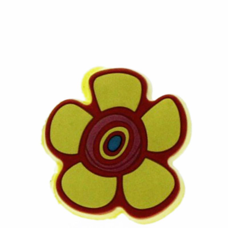 Buton mobilă floare galbena din plastic flexibil 38730.28