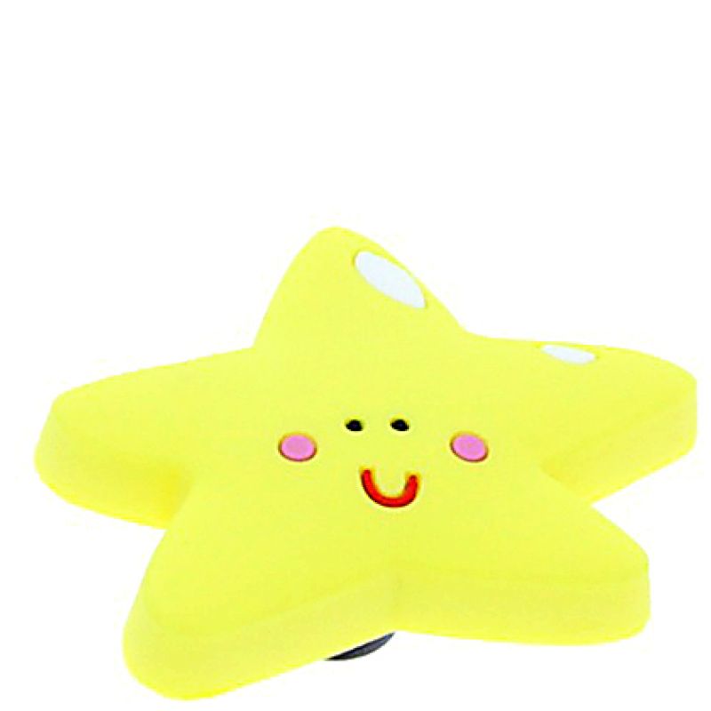 Buton stea galbena mare din plastic flexibil 38756