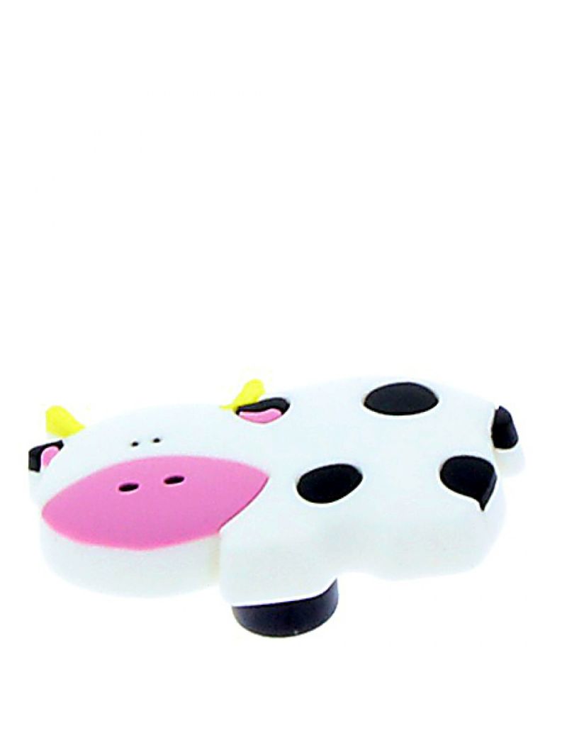 Buton vaca alba din plastic flexibil 38728 (2 buc)