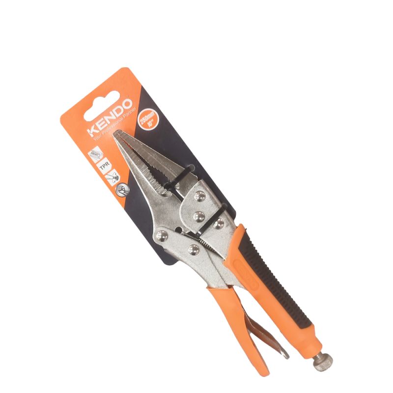 Cleste cu autoblocare cu falci alungite Kendo HCS 250 mm manere ergonomice