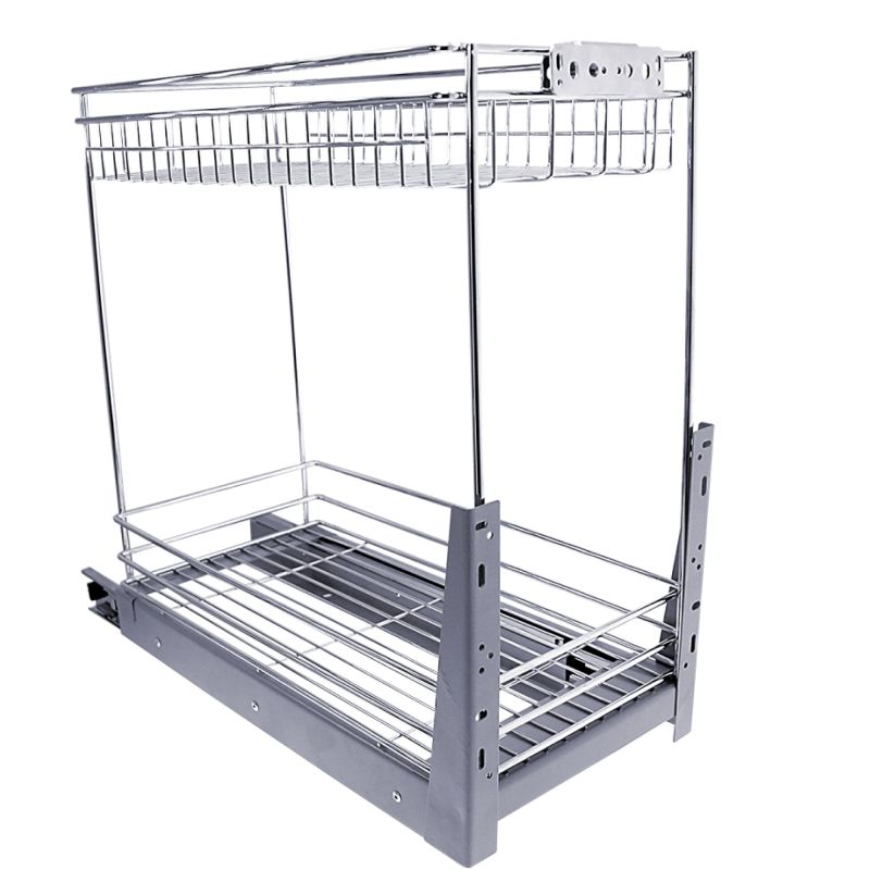 Cos Jolly Konig reglaj 3D, 15x45 culisare jos cu glisiera cu bile pentru corp de 200 mm crom
