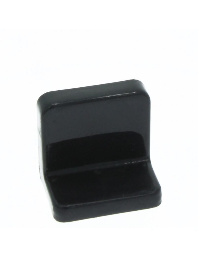Demontabil din metal tip L cu masca din plastic, negru (10 buc)