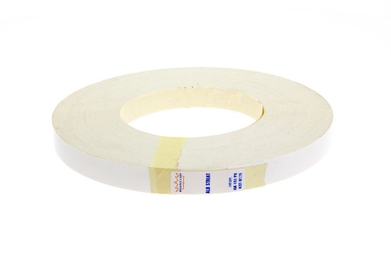 Folie cant alb striat 21mm
