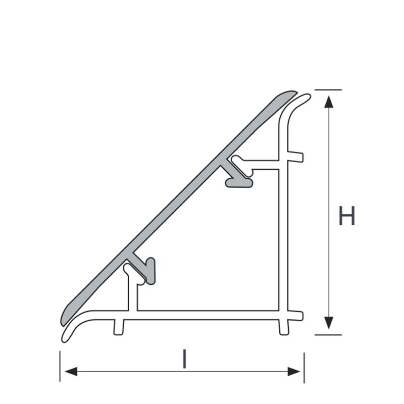 Inaltator triunghiular din PVC 4ml, alb