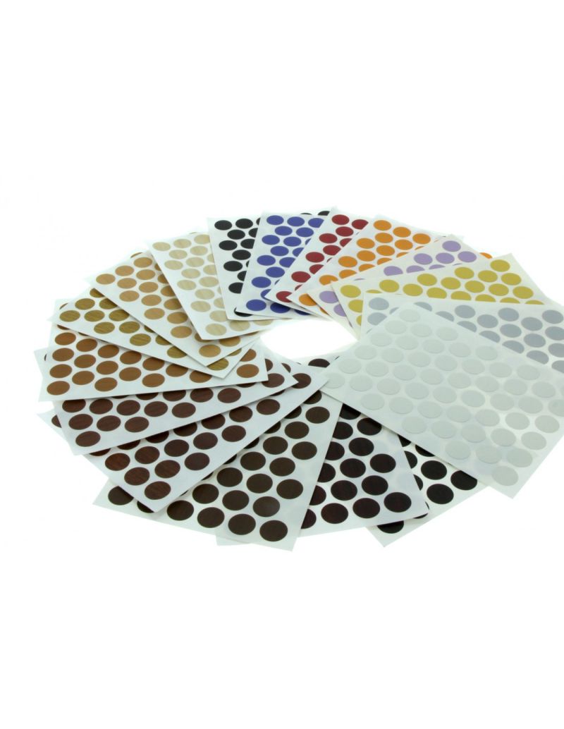 Pastila autoadeziva mascare surub, 50 buc/folie, wenge (KST A316/356/KR9016)