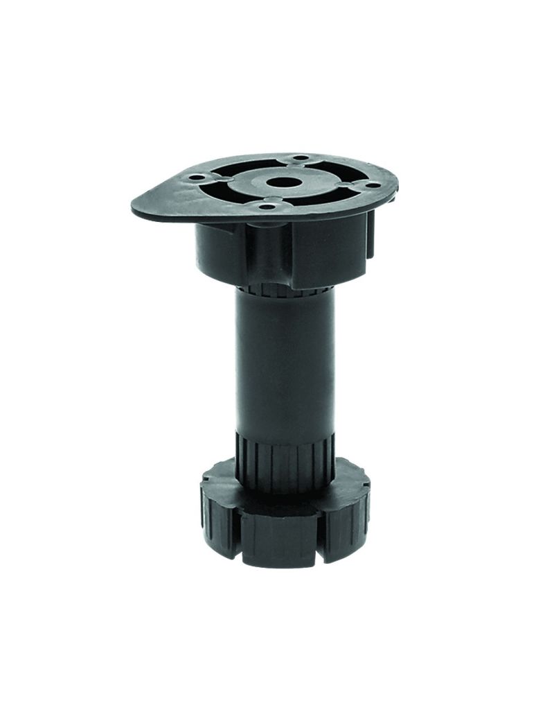Picior bucatarie economic reglabil din plastic H100, negru (4 buc)