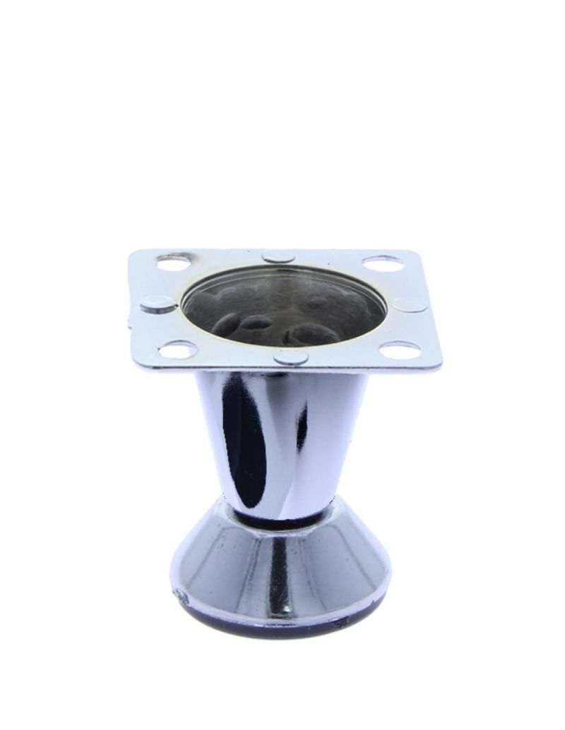 Picior conic Dino reglabil din aluminiu H50, crom (4 buc)