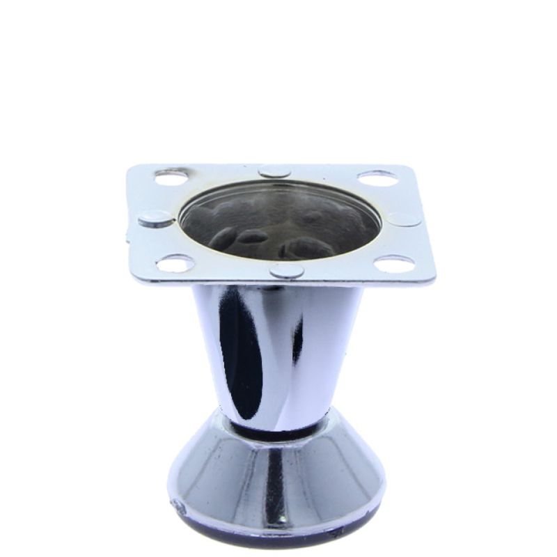 Picior conic Dino reglabil din aluminiu H50, crom