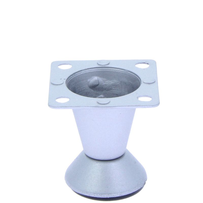 Picior conic Dino reglabil din aluminiu H50, satinat