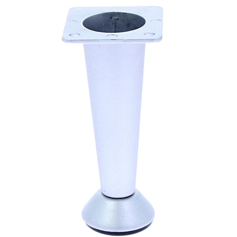 Picior conic Dino reglabil din aluminiu H80, satinat