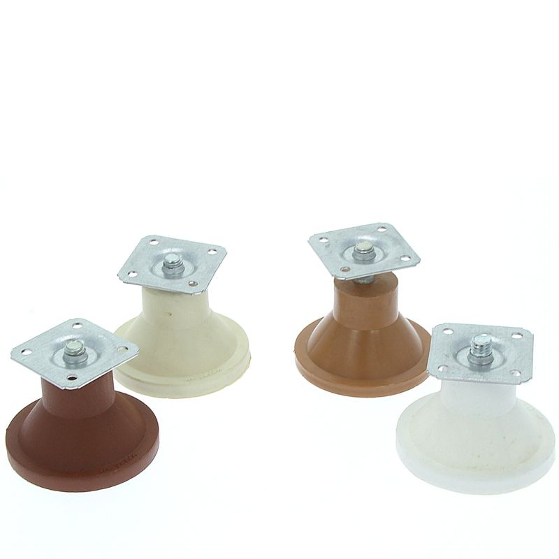 Picior conic Elmo reglabil din plastic H55, alb