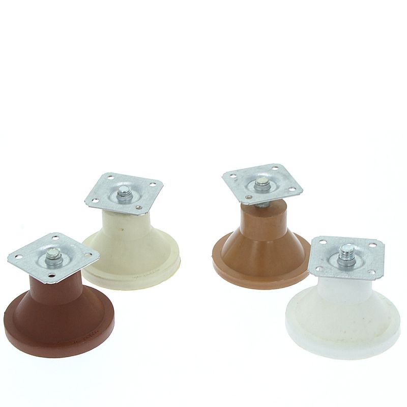Picior conic Elmo reglabil din plastic H55, bej