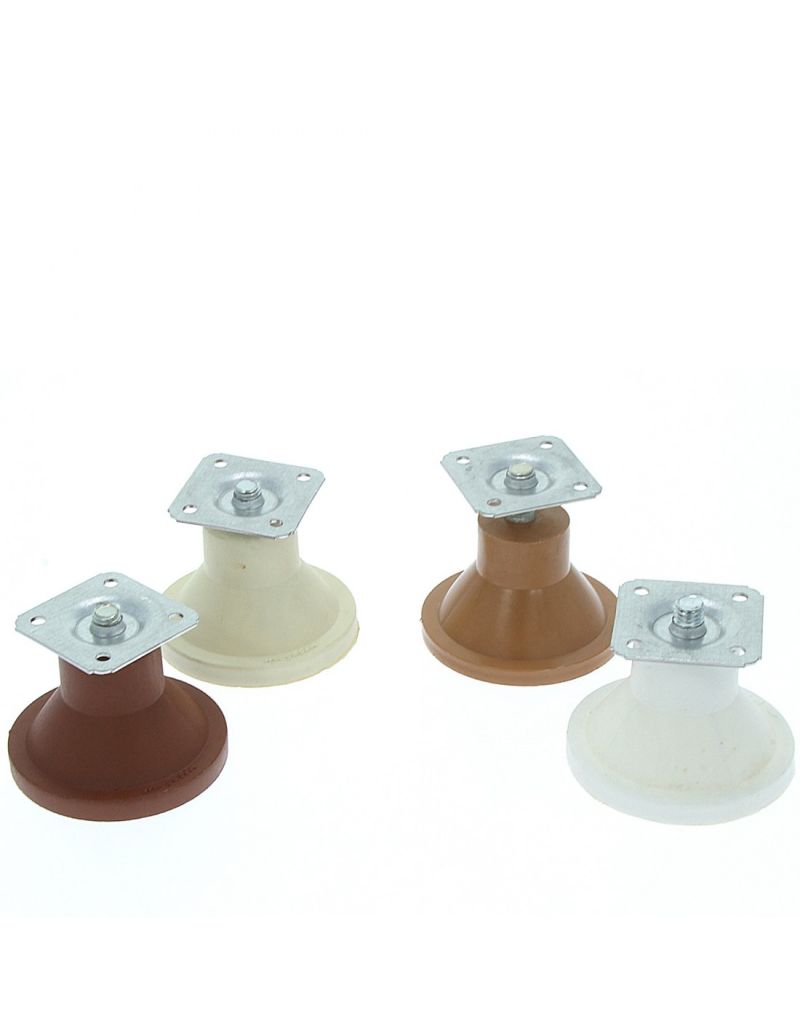 Picior conic Elmo reglabil din plastic H55, cires (4 buc)