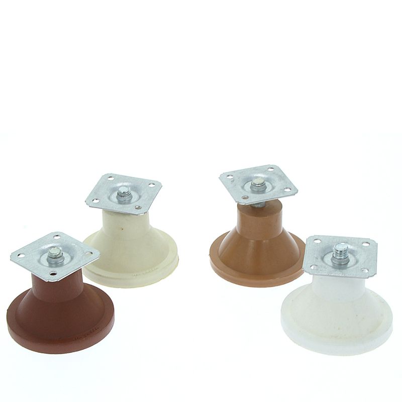 Picior conic Elmo reglabil din plastic H55, cires