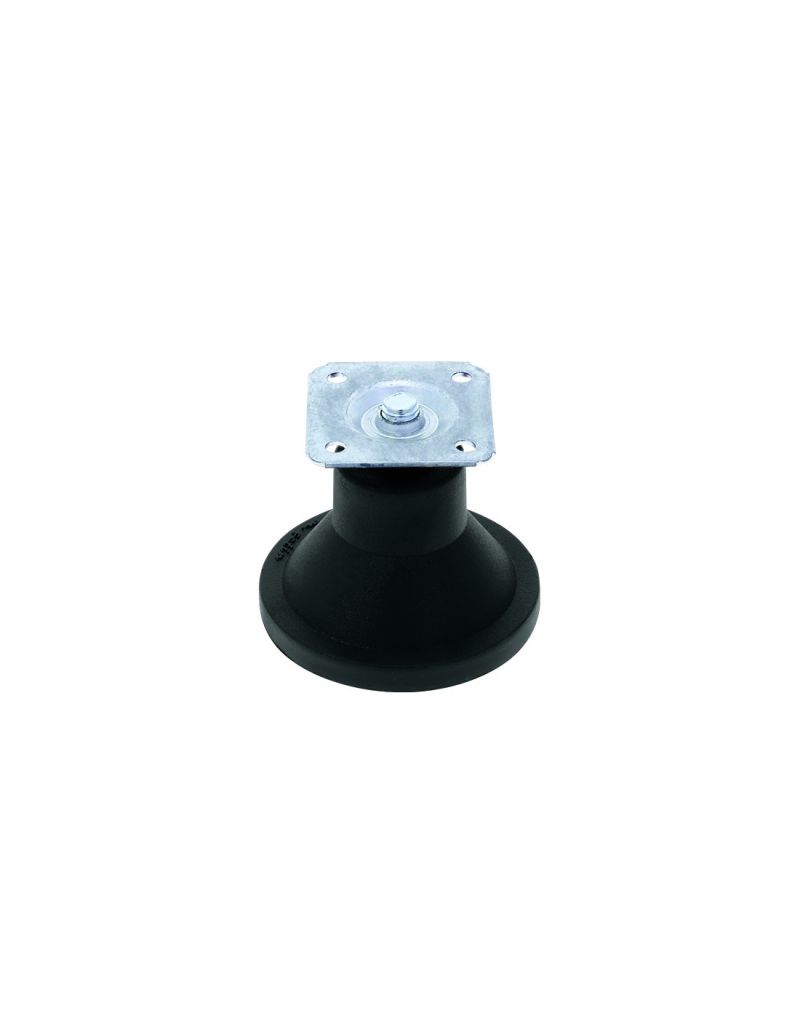 Picior conic Elmo reglabil din plastic H55, negru (4 buc)