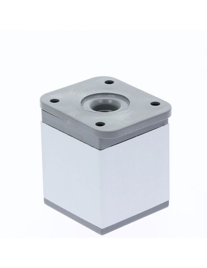 Picior patrat Piedro din aluminiu H50x40x40, satinat (4 buc)