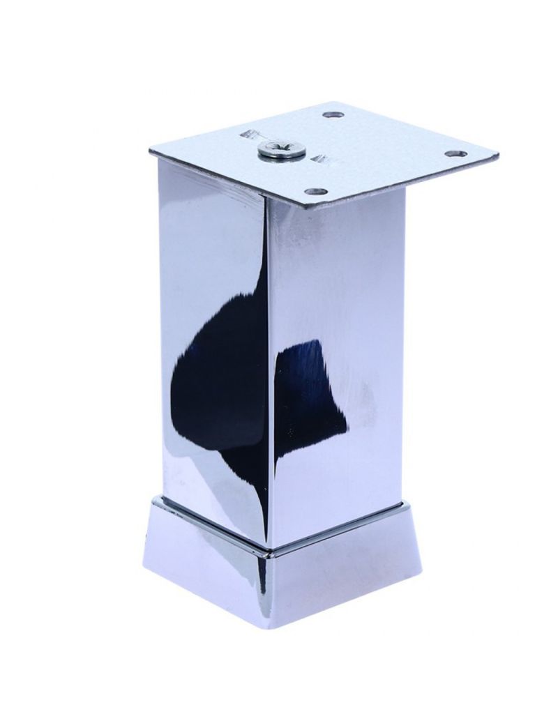Picior patrat Uberto reglabil din aluminiu H100x40x40, crom (4 buc)