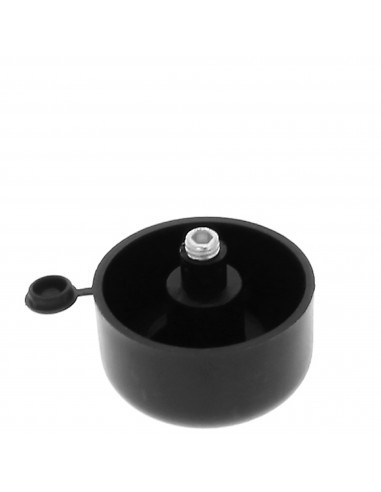Picior sofa Zeno rotund reglabil din plastic H27xD47, negru (4 buc)