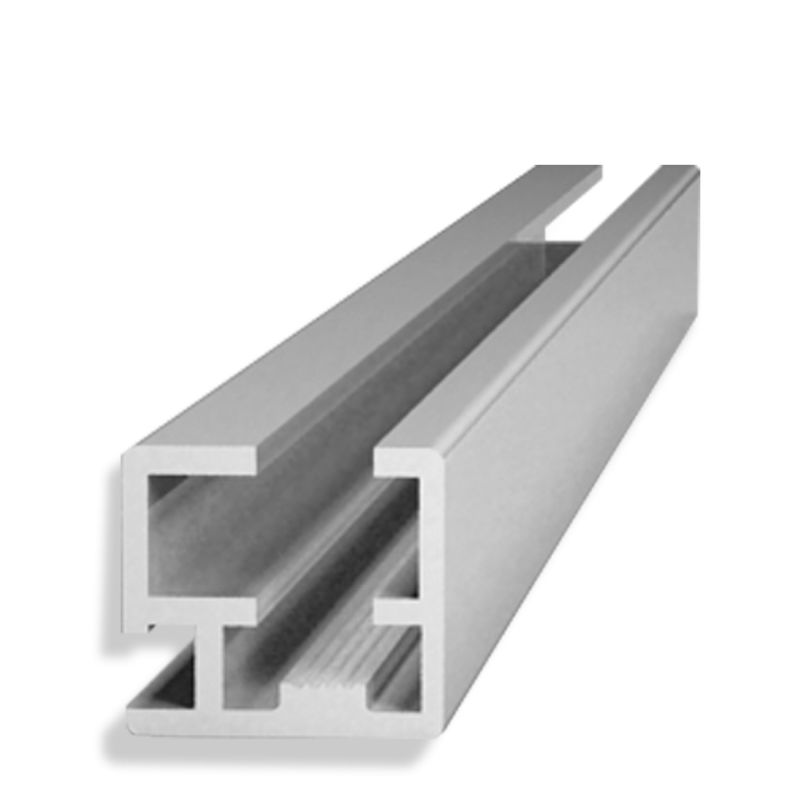 Profil din aluminiu lateral pentru sticla, sistem SCK25, 3 ml