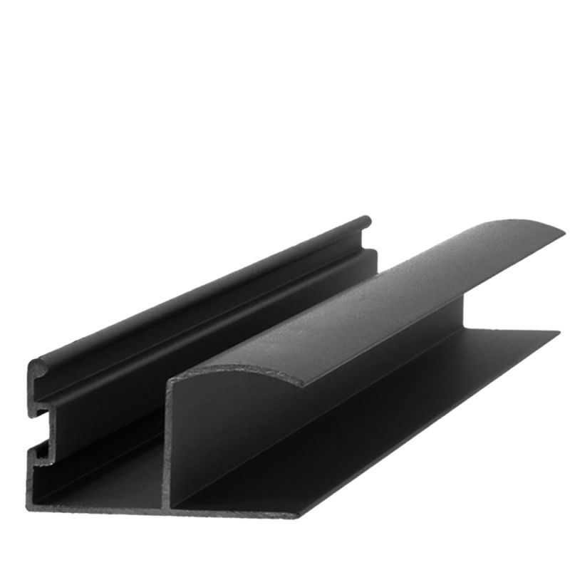 Profil din aluminiu maner cu canal pentru perie tip Y 2.5 ml, negru