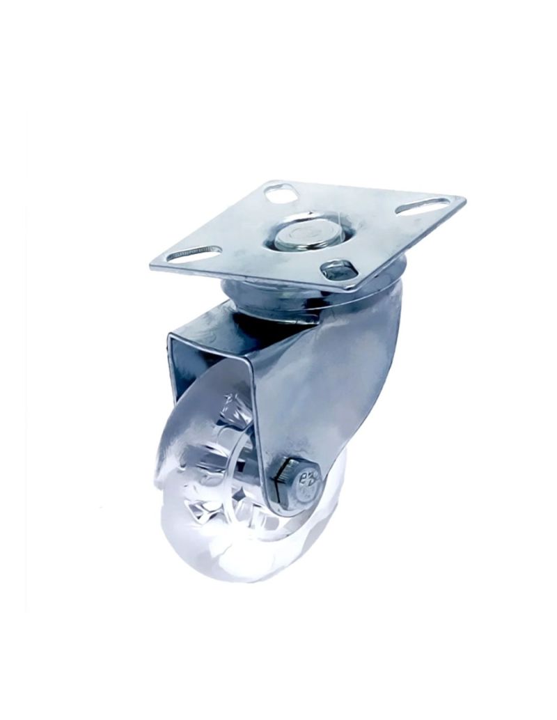 Rotila din silicon transparent D50 cu flansa metalica, 40 kg (4 buc)