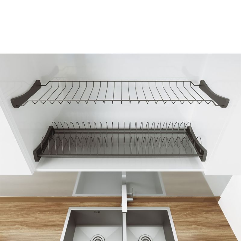 Scurgator pentru vase cu grilaj metalic, 900 mm, antracit