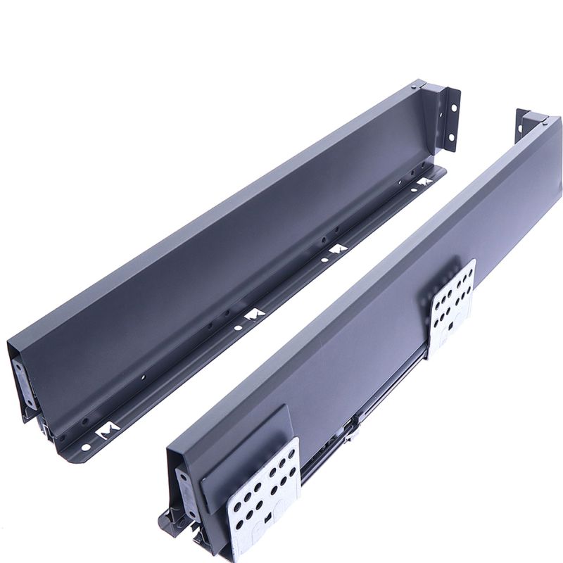Sertar metalic Softline Plus cu glisiera sincron extragere totala cu amortizare L500