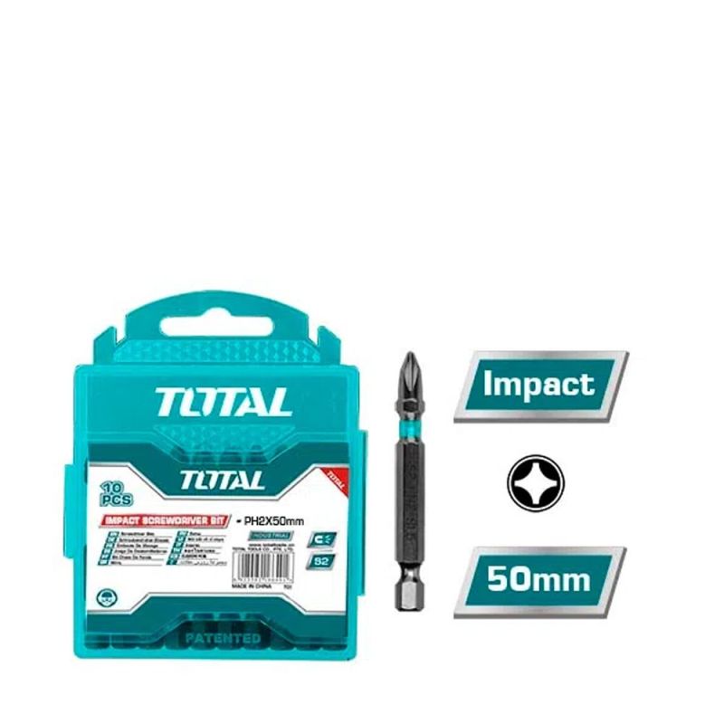 Set 10 biti de impact PH2x50mm