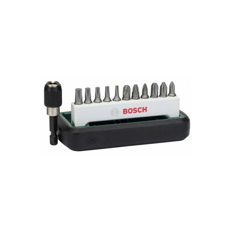 Set capete de şurubelniţă standard BOSCH, mixt (PH, PZ, T), 12 buc.