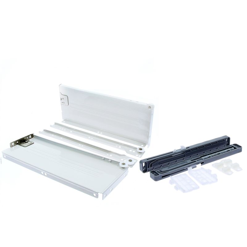 Set sertar metalic cu amortizor HDD H118 L400, alb
