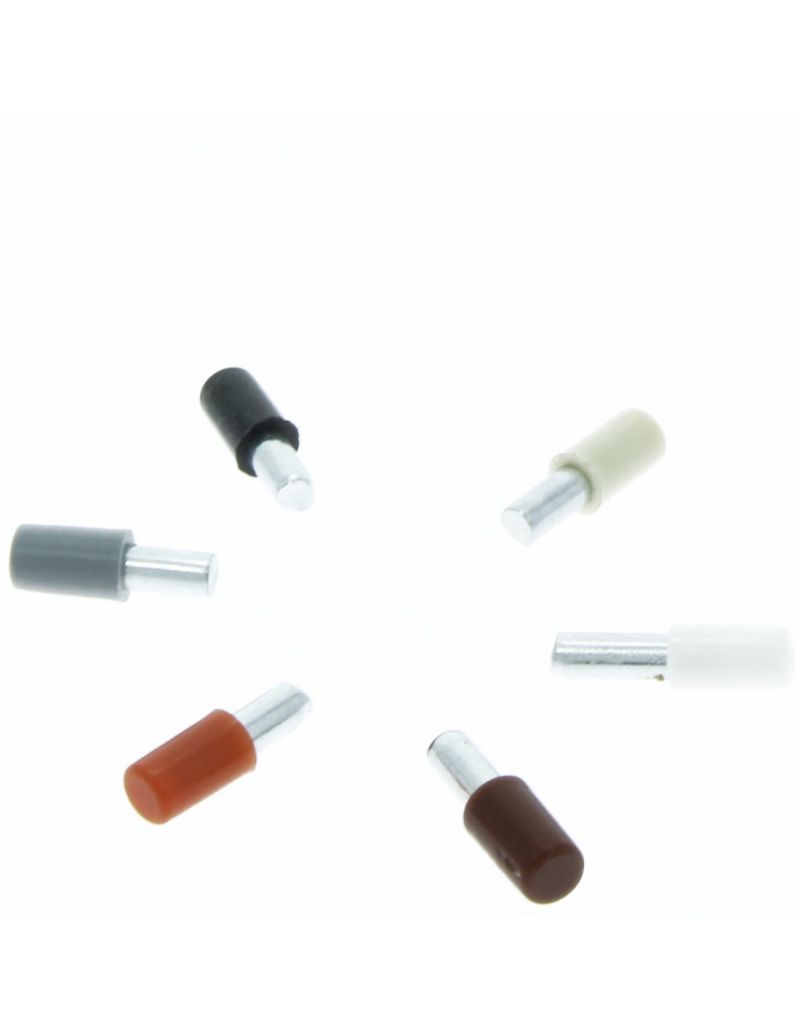 Suport din metal cu manson din plastic pentru polita, bej (10 buc)