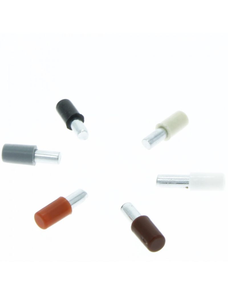 Suport din metal cu manson din plastic pentru polita, cires (50 buc)