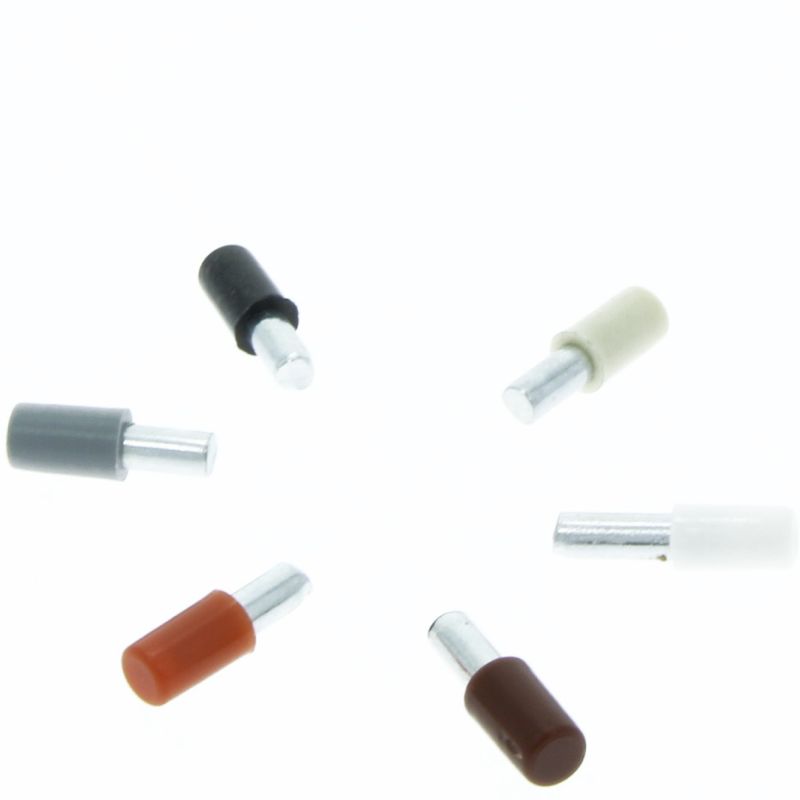 Suport din metal cu manson din plastic pentru polita, negru