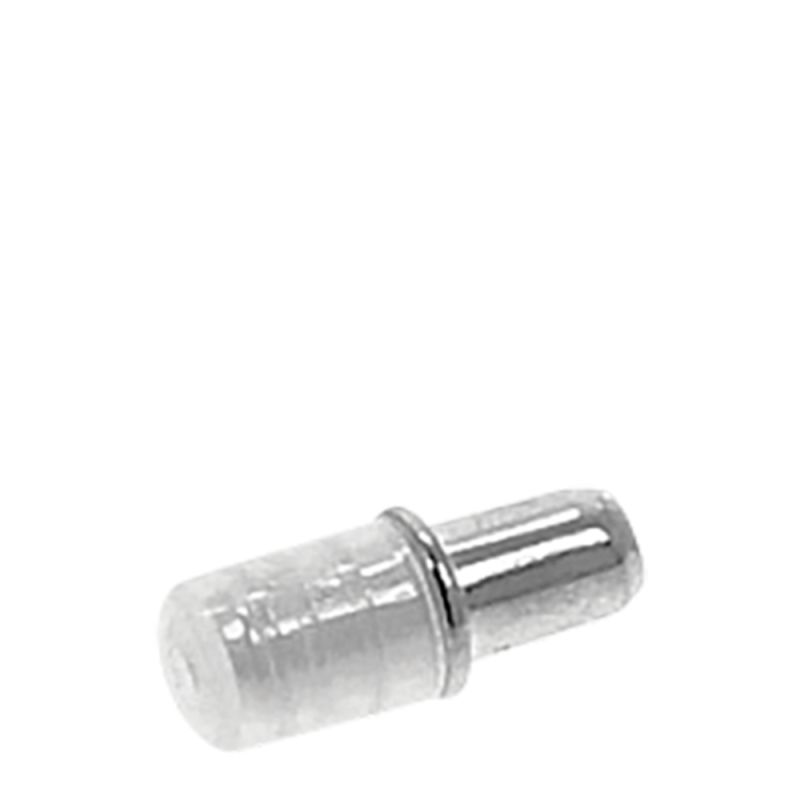 Suport din metal cu manson din plastic pentru polita, transparent