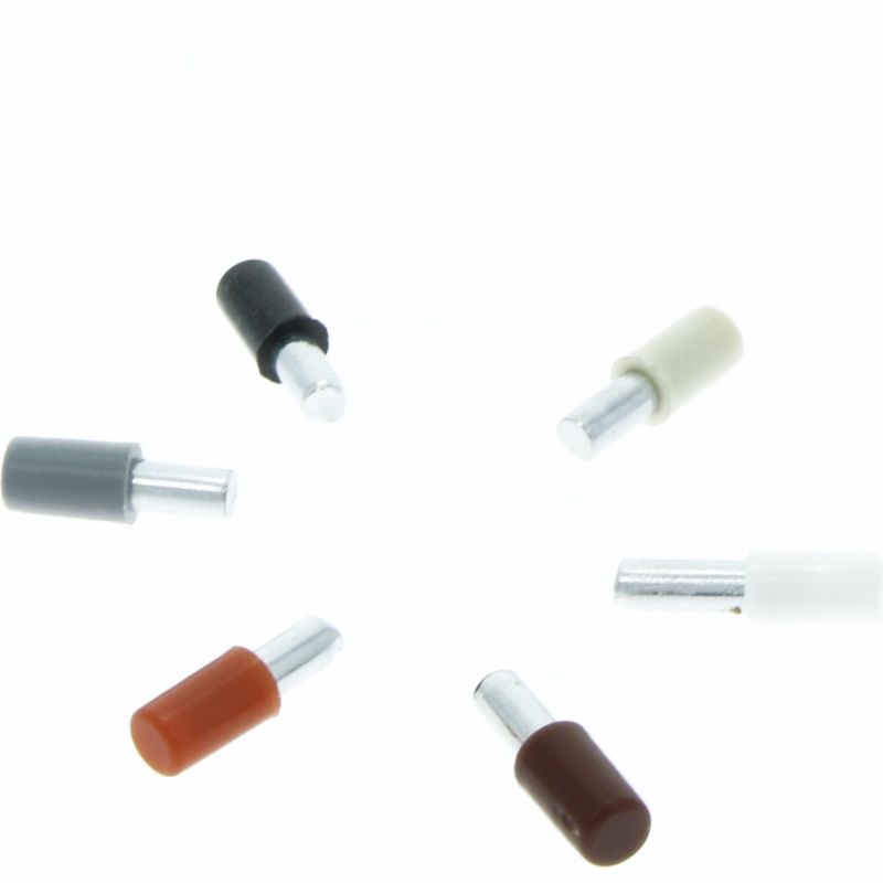 Suport din metal pentru polita cu manson din plastic, bej