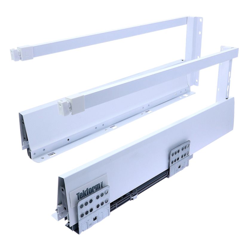 TEKFORM TITUS cu extragere totala si amortizare L500 H182 mm (laterala H70 mm + lonjeron), alb