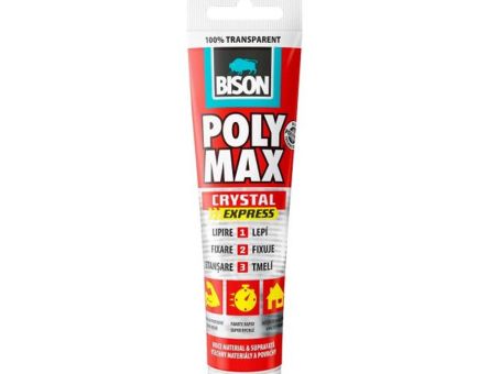 ADEZIV RAPID BISON POLY MAX CRISTAL EXPRESS 115 GR, TRANSPARENT