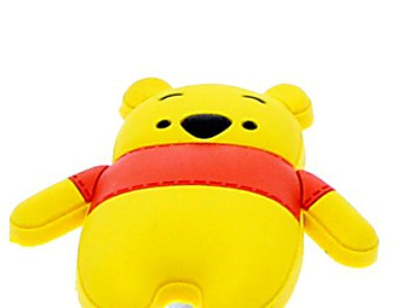 Buton ursulet galben din plastic flexibil 38714