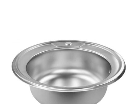 Chiuveta ETTE rotunda din INOX 490x490x170 finisaj antistrop plus accesorii