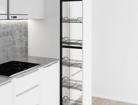 Coloana glisanta Premium Konig Omega cu 5 cosuri, corp 300 mm, antracit