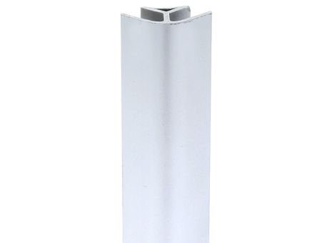 Coltar din plastic 90 grade pentru plinta H100, argintiu cu striatii