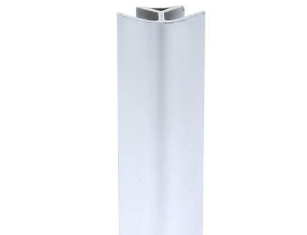 Coltar din plastic la 90 grade pentru plinta H100, argintiu cu striatii (2 buc)