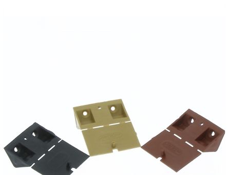 Coltar din plastic triunghiular cu capac, maro (50 buc)