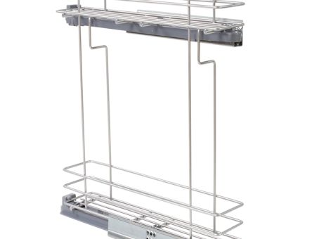 Cos Jolly 100x450, culisare laterala cu glisiera TANDEM BLUM, extragere partiala, corp de 150 mm, crom