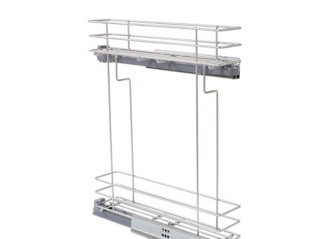 Cos Jolly 100x450, culisare laterala cu glisiera TANDEM BLUM, extragere totala, corp de 150 mm, crom