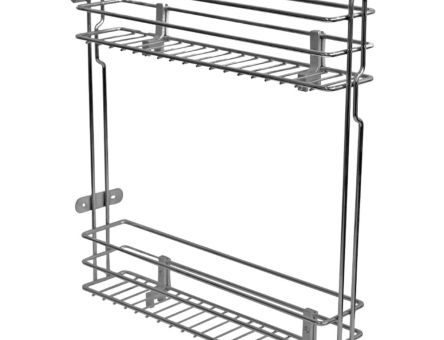 Cos Jolly 100x450, culisare laterala, extragere partiala SINCRON, corp de 150 mm, crom